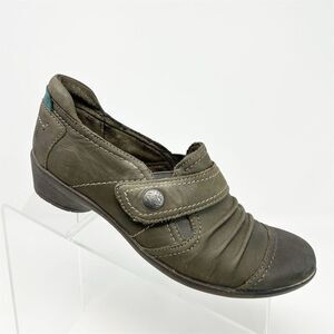 Cobb Hill New Balance Women's Gray Brown Leather Slip-On Loafers Size 6.5M